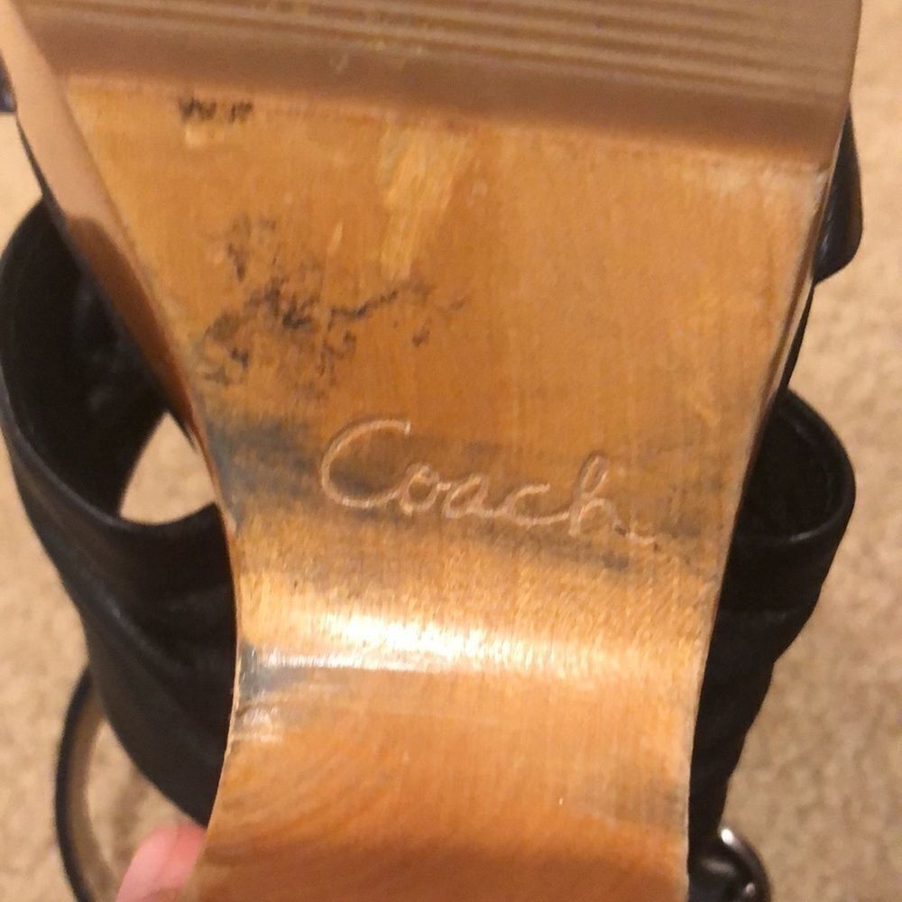 COACH Nola wood platform clogs - Picture 7 of 9